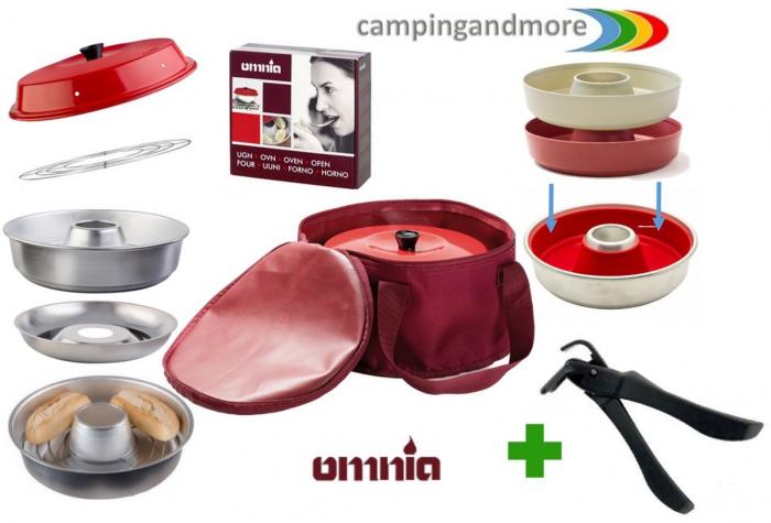 Omnia Backofen mega-set Camping Silikon Duo-Pack Aufbackgitter